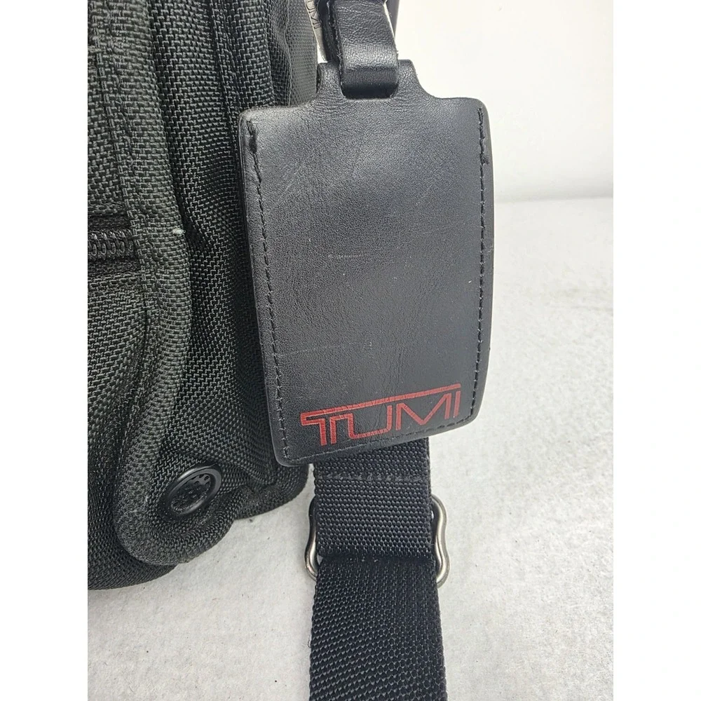 Tumi Alpha Organizer Laptop Briefcase Ballistic Nylon Bag‎ 26141D4 Black *READ*